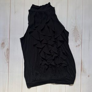 The Limited Ruffled Mock Neck Tank